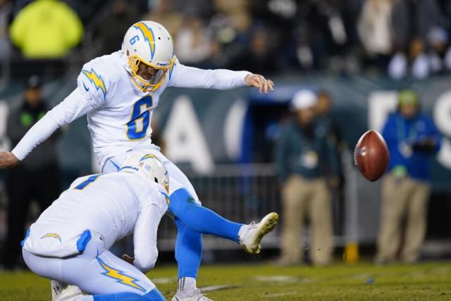 Cameron Dicker is Chargers' kicker; Dustin Hopkins is traded to Browns for  draft pick