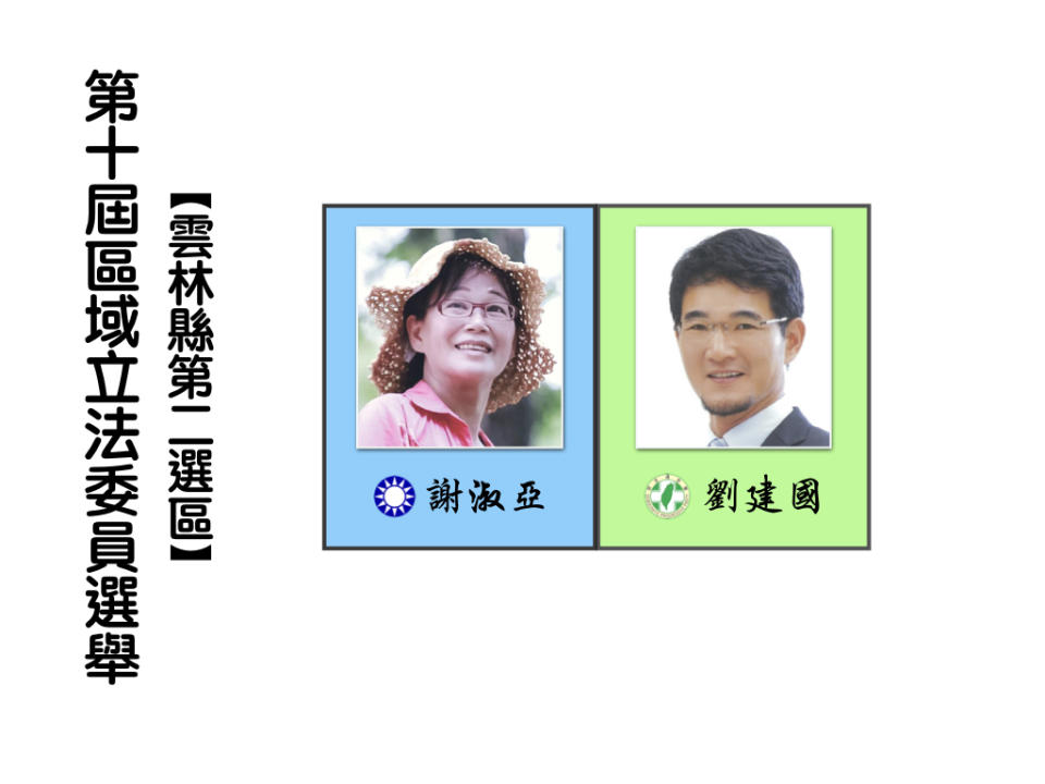 區域立法委員選舉，雲林縣第二選區。
