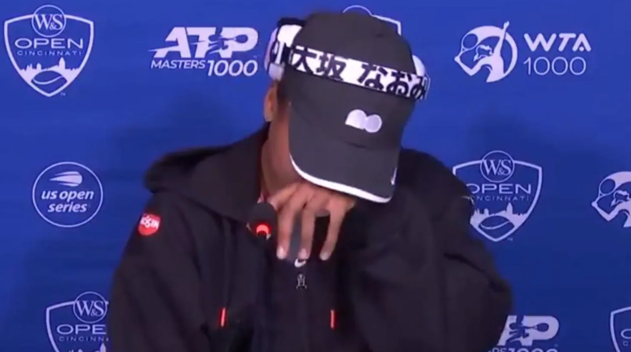 Naomi Osaka se rompió durante la rueda de prensa de Cincinnati.