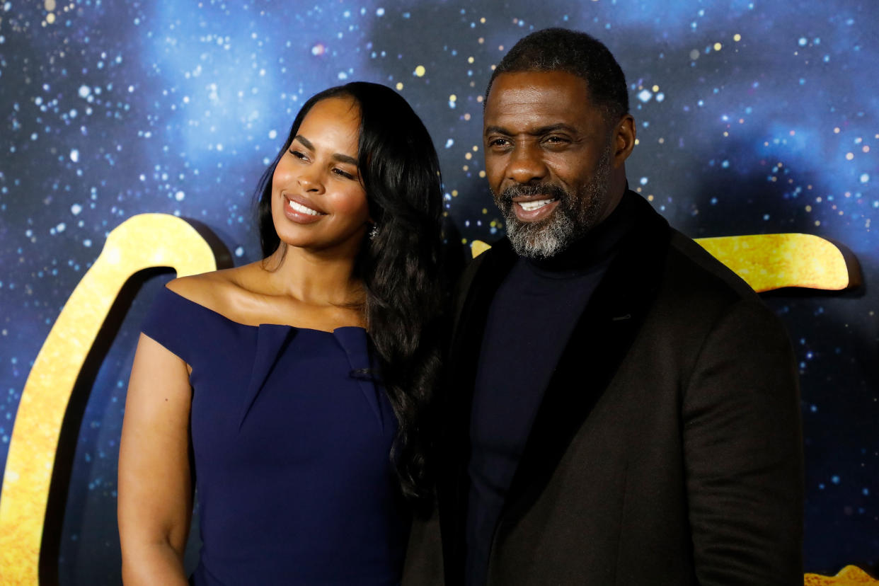 NEW YORK, NEW YORK - DECEMBER 16: Sabrina Dhowre and Idris Elba attend the world premiere of "Cats" at Alice Tully Hall, Lincoln Center on December 16, 2019 in New York City. (Photo by Taylor Hill/FilmMagic)