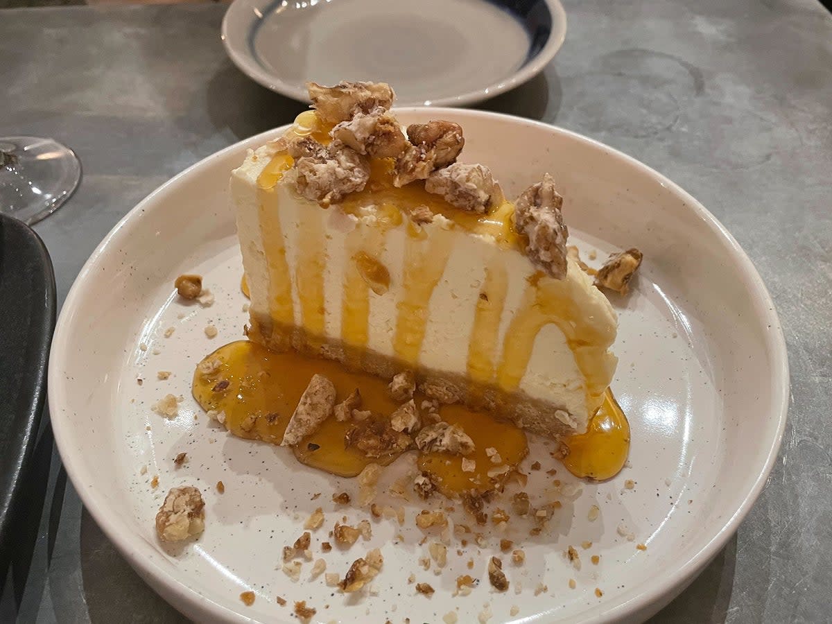 Can you believe this Cretan cheesecake is also sugar-free?  (Kate Ng)