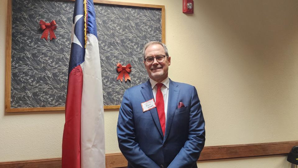 Kevin Sparks, the newly elected state senator for District 31 which encompasses Amarillo spoke Tuesday at the High Plains Republican Women's monthly meeting.