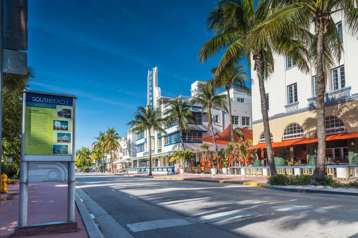 A view of Ocean Drive in Miami Beach, Fla.