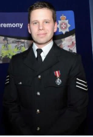 Detective Sergeant Nick Bailey of the Wiltshire Police is seen in this officially released undated photograph from the Wiltshire Police in Salisbury, Britain. Picture released March 8, 2018. Wiltshire Police/Handout via REUTERS