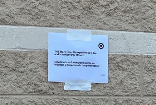 Signage posted outside of the Target on Admiral Callaghan Lane in Vallejo on Feb. 25.