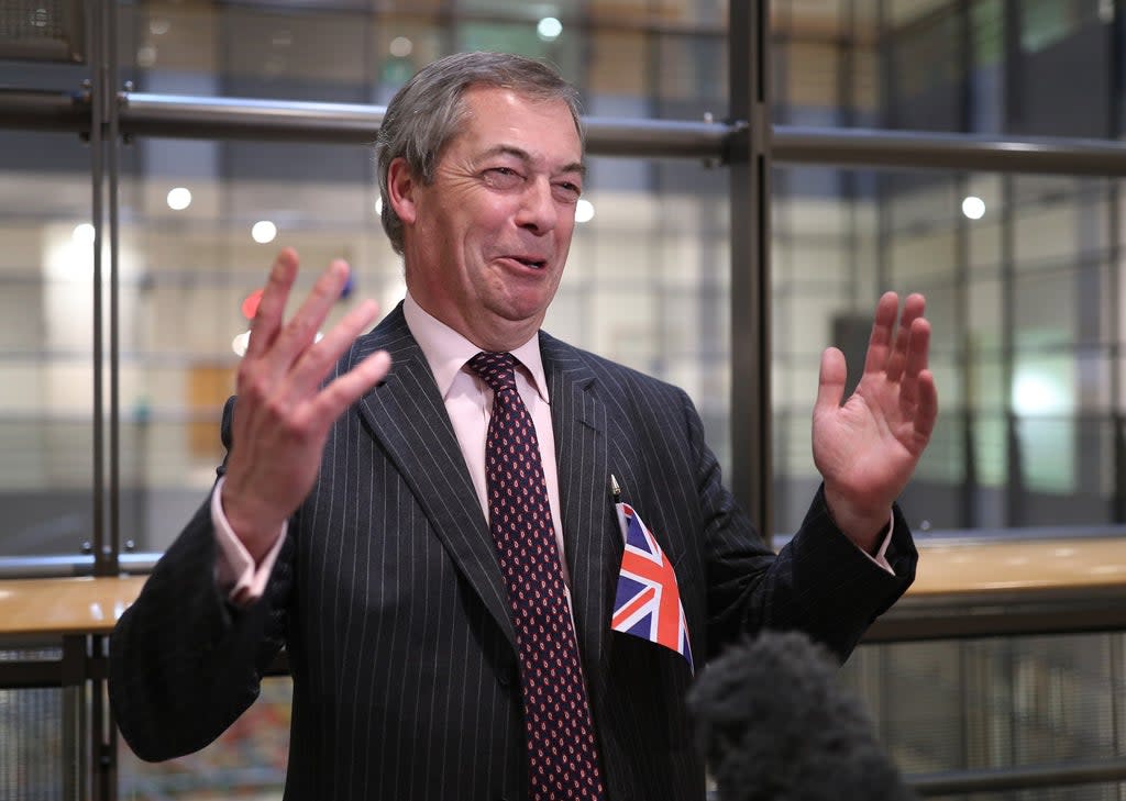 ‘Nigel Farage was a fiercely outspoken foghorn for leaving the EU’  (PA)
