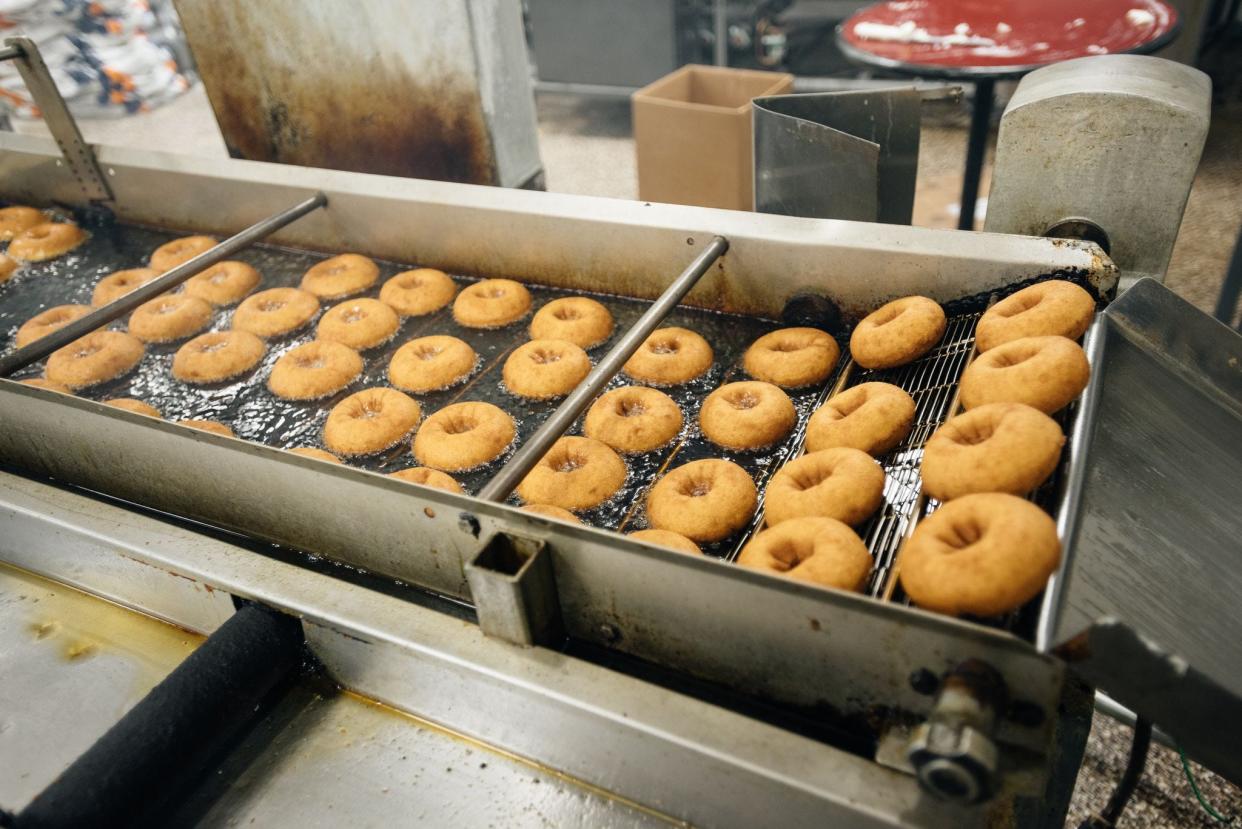 Veterans receive free doughnuts on Veterans Day at Blakes Orchard and Cider Mill