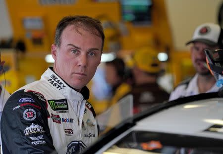 Feb 16, 2018; Daytona Beach, FL, USA; NASCAR Cup Series driver Kevin Harvick (4) during practice for the Daytona 500 at Daytona International Speedway. Mandatory Credit: Jasen Vinlove-USA TODAY Sports