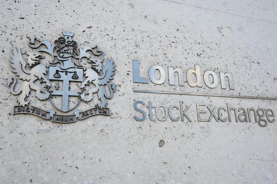 The FTSE 100 finished 8 points lower at the close (Kirsty O’Connor/PA) (PA Wire)