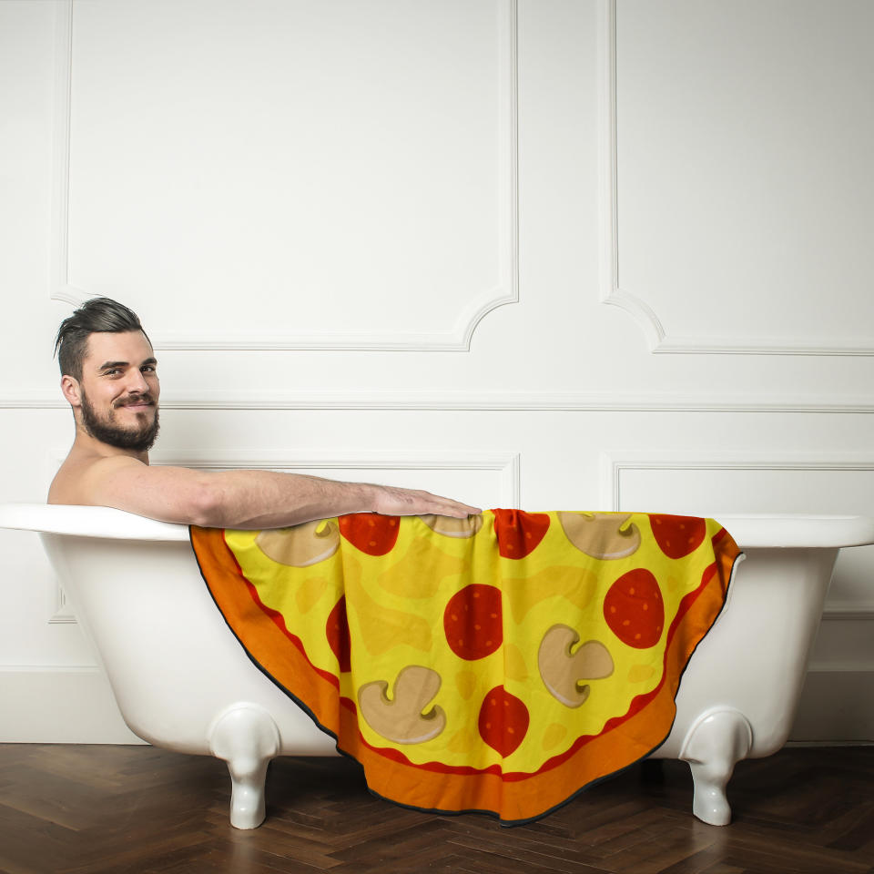 If your dad is a real pizza work, it&rsquo;s worth spending the dough on this <a href="https://www.findmeagift.co.uk/gifts/pizza-towel.html" target="_blank">pizza towel</a>. If he doesn&rsquo;t appreciate it, he&rsquo;s all wet (especially if there are no other towels).