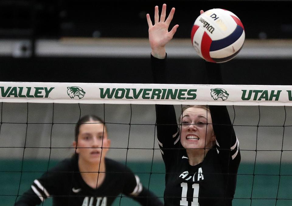 Northridge plays Alta in a 5A volleyball state tournament quarterfinal game at the UCCU Center in Orem on Thursday, Nov. 2, 2023. | Kristin Murphy, Deseret News