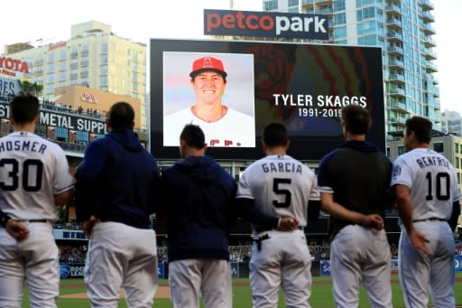 San Diego Padres players pay tribute to Tyler Skaggs following his death which rocked Major League Baseball