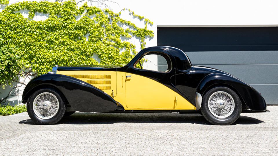 The 1938 Bugatti Type 57C Atalante being offered through Bonhams on August 19, 2022. - Credit: Bonhams