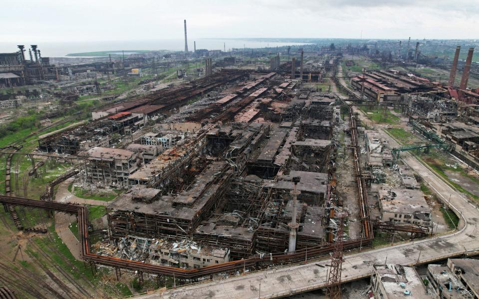 Much of the Azovstal Iron and Steel Works was destroyed by Russian bombing - PAVEL KLIMOV/REUTERS