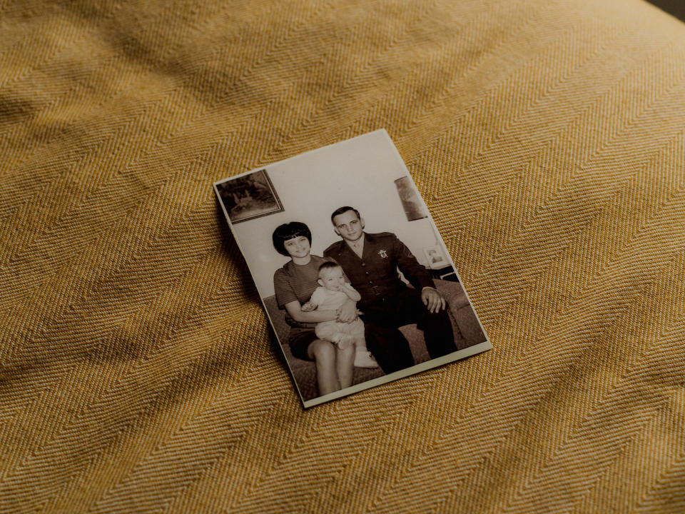 James Cotton, pictured with his parents in 1968. His mother became pregnant while living on the base, likely inadvertently exposing Cotton to contaminants in utero.<span class="copyright">Ricardo Nagaoka for TIME</span>