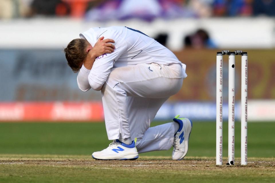 England find themselves fighting to stay in the first Test against India at Hyderabad (AFP/Getty)