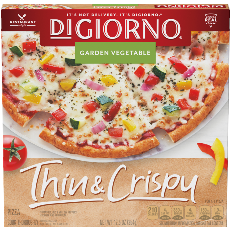 12) DiGiorno Thin & Crispy Garden Vegetable Pizza