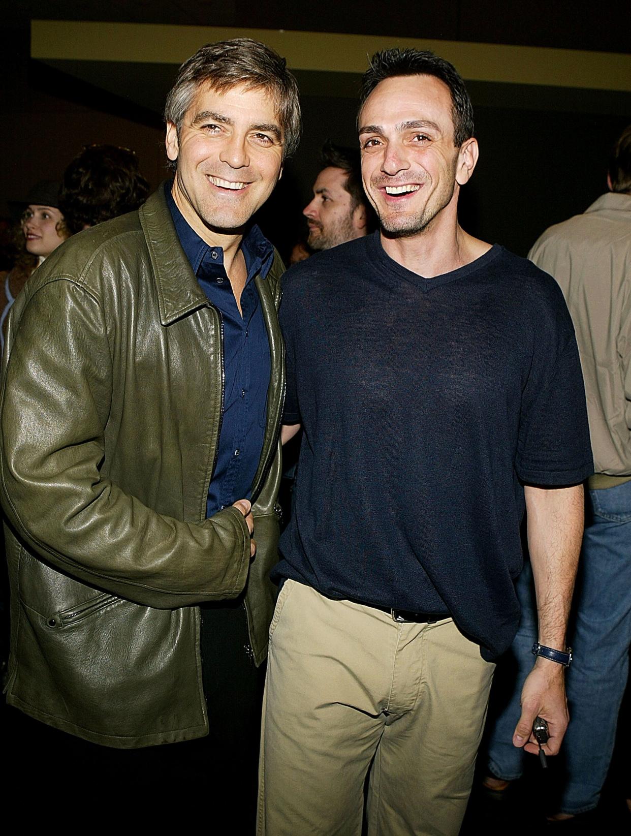 Clooney and Hank Azaria at an event for the short film "Nobody's Perfect" in Los Angeles.