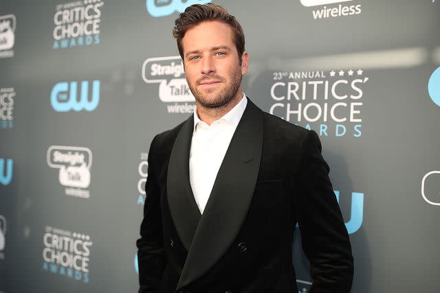 <p> Christopher Polk/Getty Images</p> Armie Hammer on Jan. 11, 2018