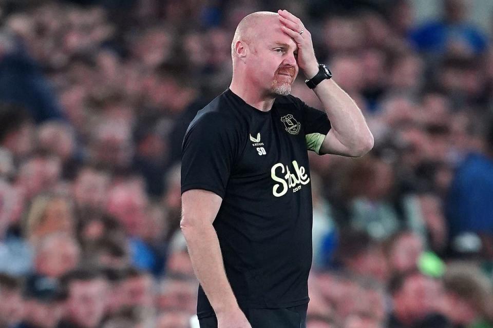 Sean Dyche’s team are yet to win a game in the Premier League so far this season (PA)