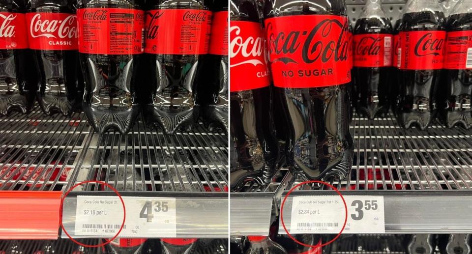 Coca Cola No Sugar price increases in Woolworths 