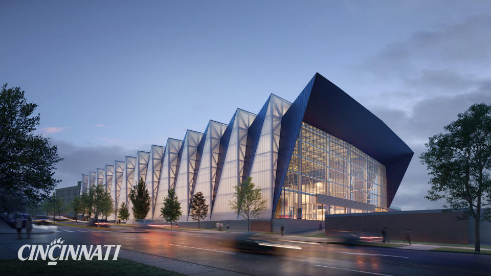 The northeast corner of UC's new indoor practice facility. Groundbreaking is May 23. Construction began in April.