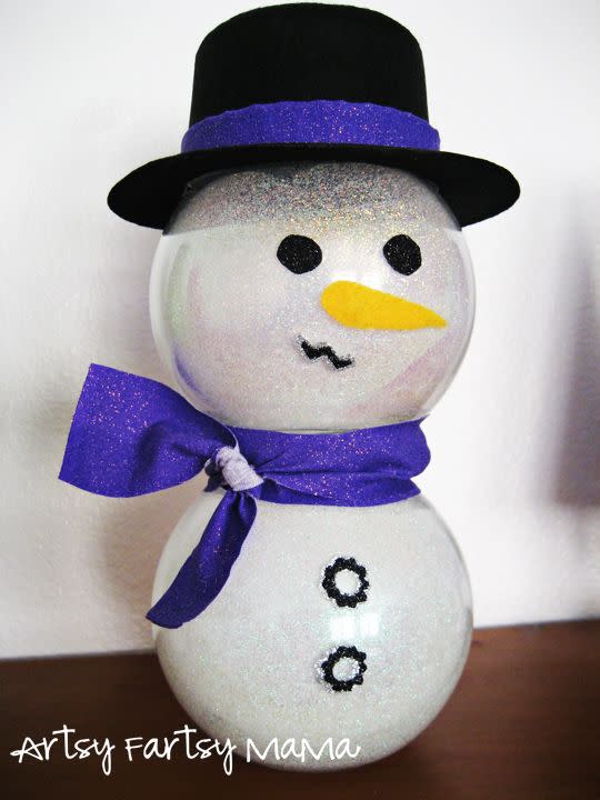 Paper Plate Snowman - Made To Be A Momma