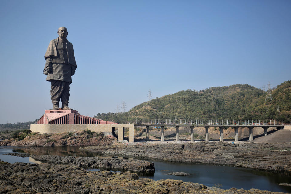 This 600-foot statue in India is officially the tallest statue in the world, dethroning a 420-foot statue of Buddha in China. (Photo: Amit Dave / Reuters)