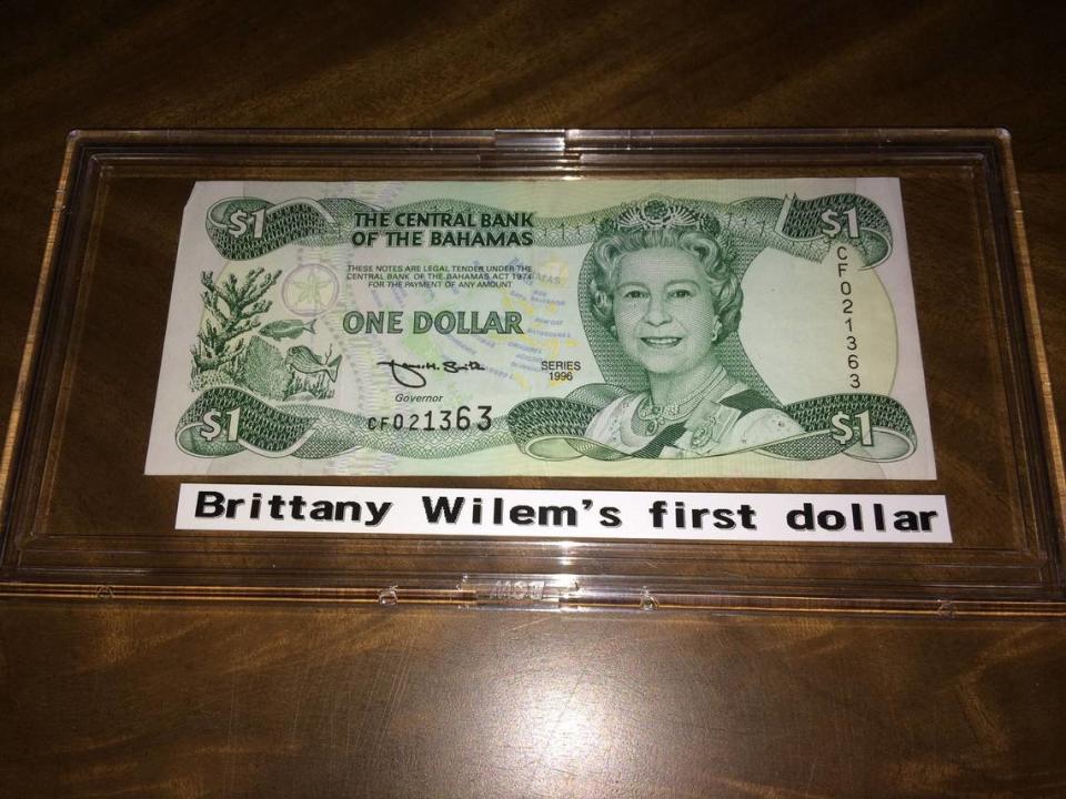 Brittany Wilem Kahler’s father, Frank Wilem, made sure she kept the first dollar that she ever earned when she was a child. She made the money catching bait fish for a fisherman in the Bahamas.