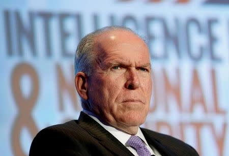 Central Intelligence Agency (CIA) Director John Brennan participates in a session at the third annual Intelligence and National Security Summit in Washington, DC, U.S. on September 8, 2016. To match Special Report USA-CIA-BRENNAN/ REUTERS/Gary Cameron/File Photo