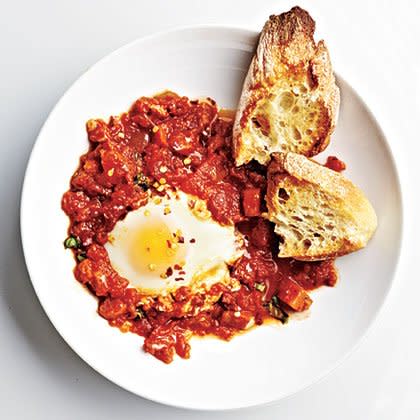 Marinara Poached Eggs