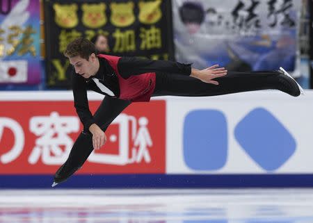 Figure Skating - ISU Grand Prix Rostelecom Cup 2017 - Men's Short Program - Moscow, Russia - October 20, 2017 - Moris Kvitelashvili of Georgia competes. REUTERS/Alexander Fedorov