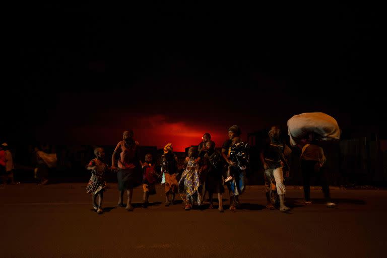 Volcán; Nyiragongo; Congo; erupción;