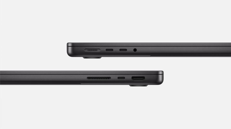 The ports of the M3 Pro and M3 Max MacBook Pro