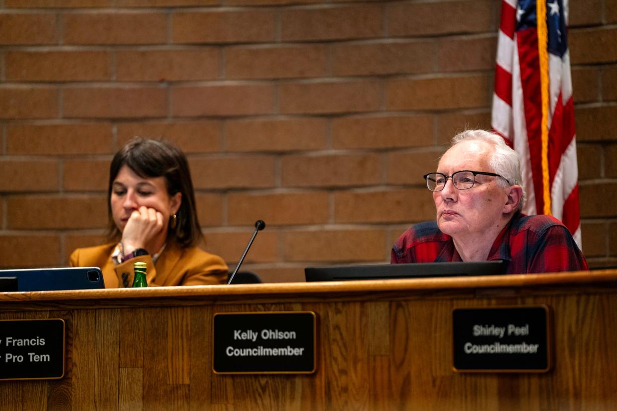 Council member Kelly Ohlson listens to community members during a public comment section of a meeting at City Hall in Fort Collins in this file photo from Oct. 3.