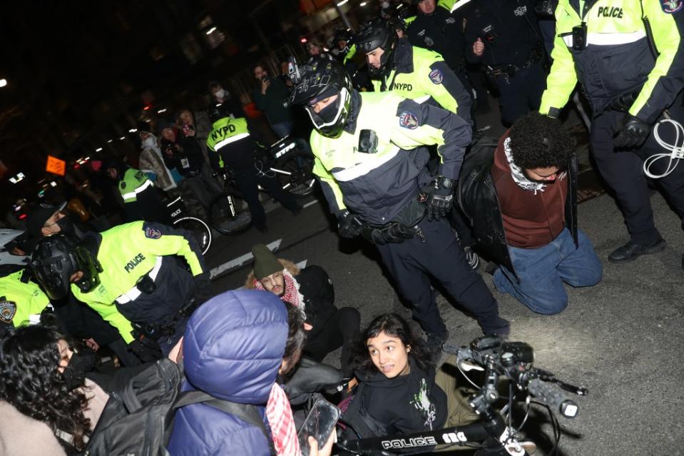 The protesters eventually made their way toward City Hall, where multiple people were arrested. William C Lopez/New York Post