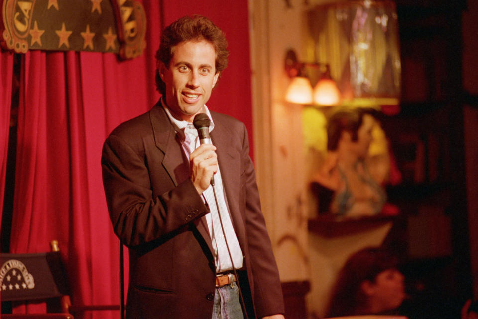 Jerry Seinfeld performing standup in 1993