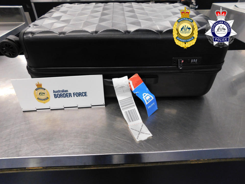 The teen's suitcase was seized at Sydney Airport. Source: AFP
