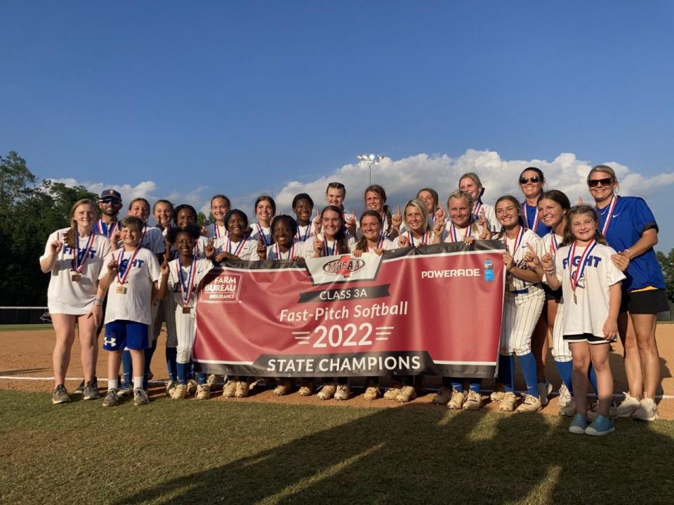 Booneville wins the 2022 MHSAA Class 3A championship with a 8-0 victory over Enterprise-Clarke at the Southern Miss Softball Complex on Friday, May 20, 2022.