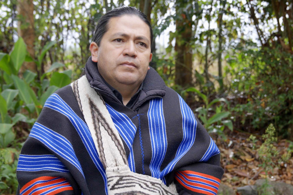 Angel Pasuy of the Kamentsá Biya de Sibundoy reservation. (Pedro Samper / NBC News)