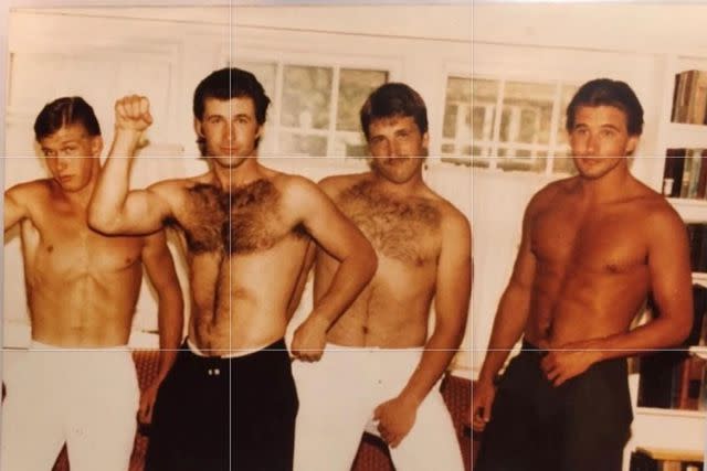 Alec Baldwin/Instagram Billy, Daniel, Stephen and Alec Baldwin posing with no shirts on