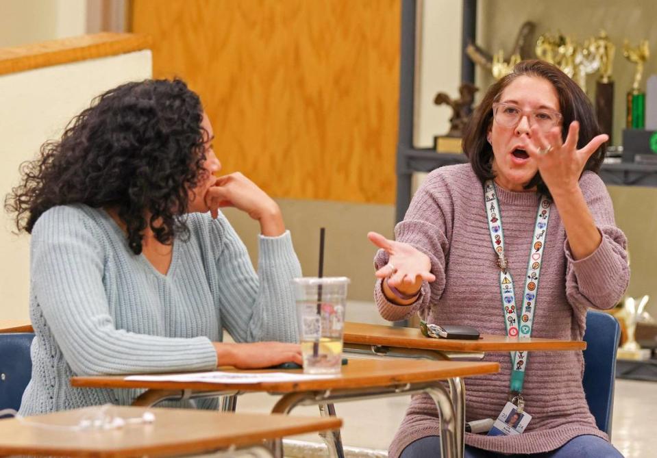 Stakeholders and parents gather to voice their concerns at the third community meeting hosted by the Broward County Public Schools to discuss the possibility of closing schools in 2025 due to under-enrollment. This meeting took place at Charles W. Flanagan High School in Pembroke Pines, Florida on Thursday, Feb. 22, 2024. Carl Juste/cjuste@miamiherald.com