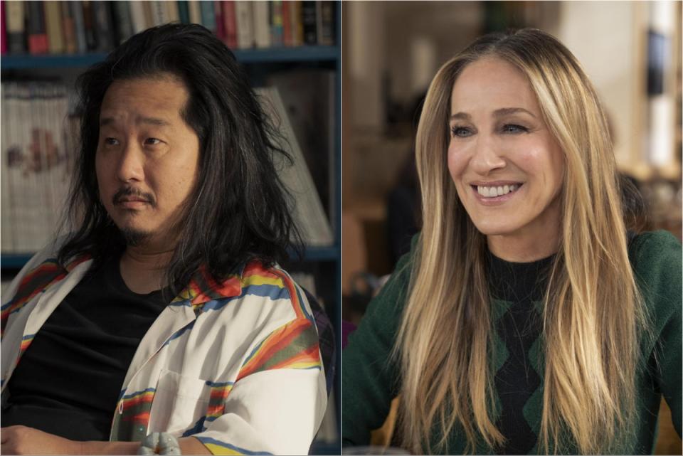 Bobby Lee and Sarah Jessica Parker in ‘And Just Like That’ (Sky)