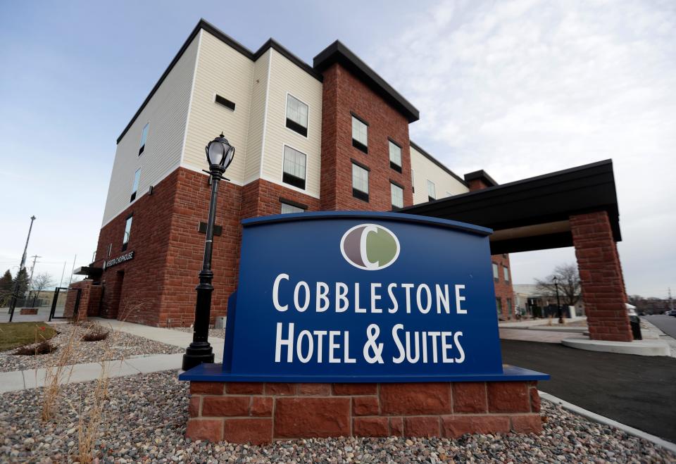 The exterior of the newly opened Cobblestone Hotel & Suites is shown Tuesday at 499 Main Ave. in De Pere.