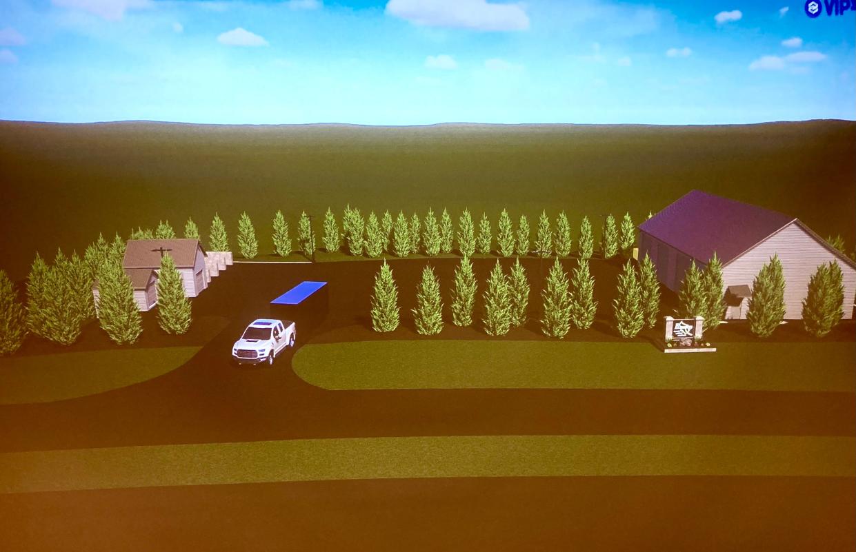 A computer rendering of what Elements Landscaping depot will look like when it's completed on the Levittown Parkway.