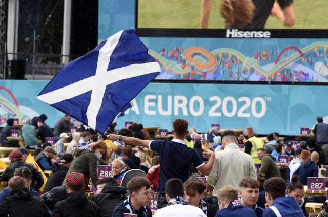 Fans watching Scotland v Czech Republic