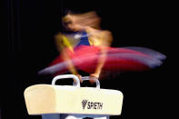 <p>Christopher Remkes of South Australia competes on the pommel horse during the Australian Gymnastics Championships at Hisense Arena on May 26, 2017, in Melbourne, Australia. (Photo: Quinn Rooney/Getty Images) </p>