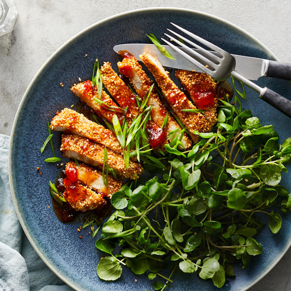 Sweet & Sour Pork with a Sesame Crust