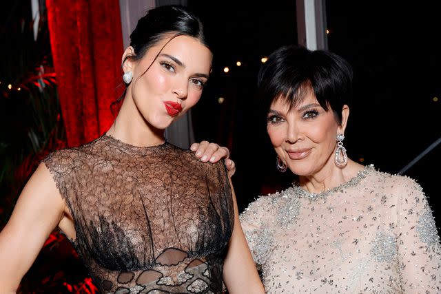 <p>Stefanie Keenan/VF24/WireImage</p> Kendall Jenner (left) and Kris Jenner attend the 2024 Vanity Fair Oscar Party Hosted By Radhika Jones at Wallis Annenberg Center for the Performing Arts