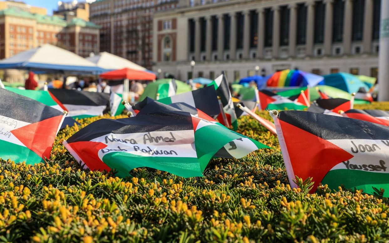Gaza Solidarity Encampment at Columbia University in New York on April 23